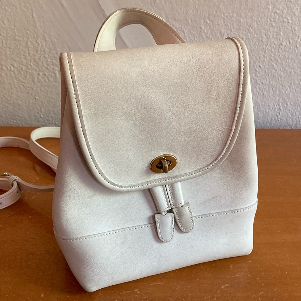 Vintage Coach leather backpack purse